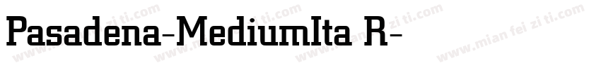 Pasadena-MediumIta R字体转换